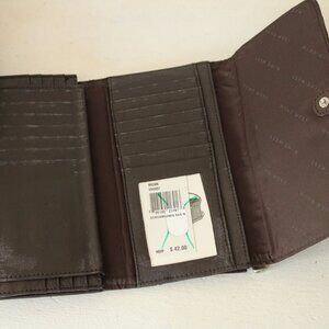 Nine West Leather Wallet, New with Tags, Streamlines Brown Leather